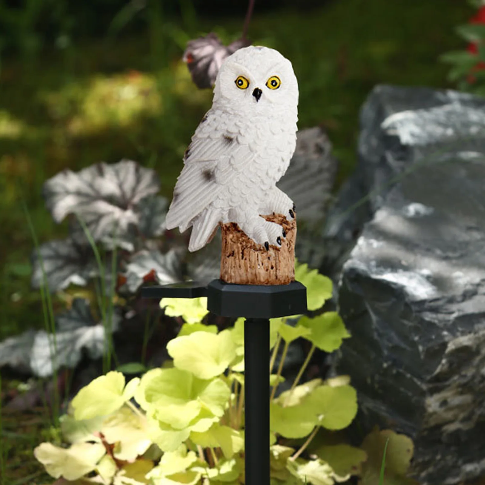 Owl Solar Outdoor Waterproof Lights Long Lasting Ground Plug Solar Lamp for Outside Garden Stake Decor B88