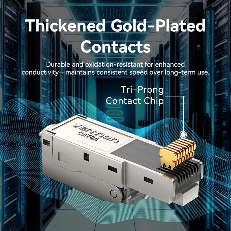 Промышленный Ethernet-разъем Vention Cat6A Cat7 RJ45, экранированная полевая вилка, бесплатный инструмент, легкий металлический литой терминал, новый