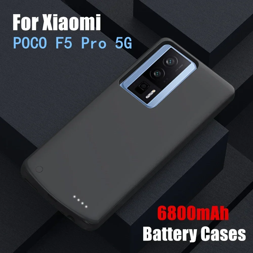 Factory 10000mAh Battery Case Cover For Xiaomi Mi Poco F5 Pro 5G External Battery Cases Power Bank Charging Cover Coque F5 Pro