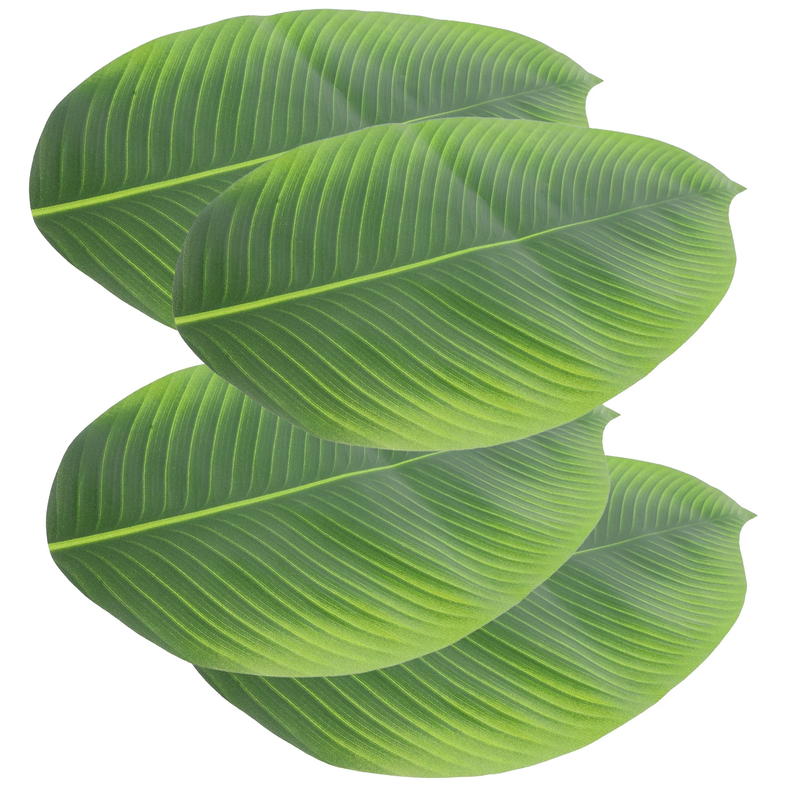 4 قطعة المفارش أوراق الشجر الخضراء الزخرفية ل تجمع الأسرة مهرجان ورقة الجدول حصيرة الديكورات موضوع الحفلة مكان الحصير #6