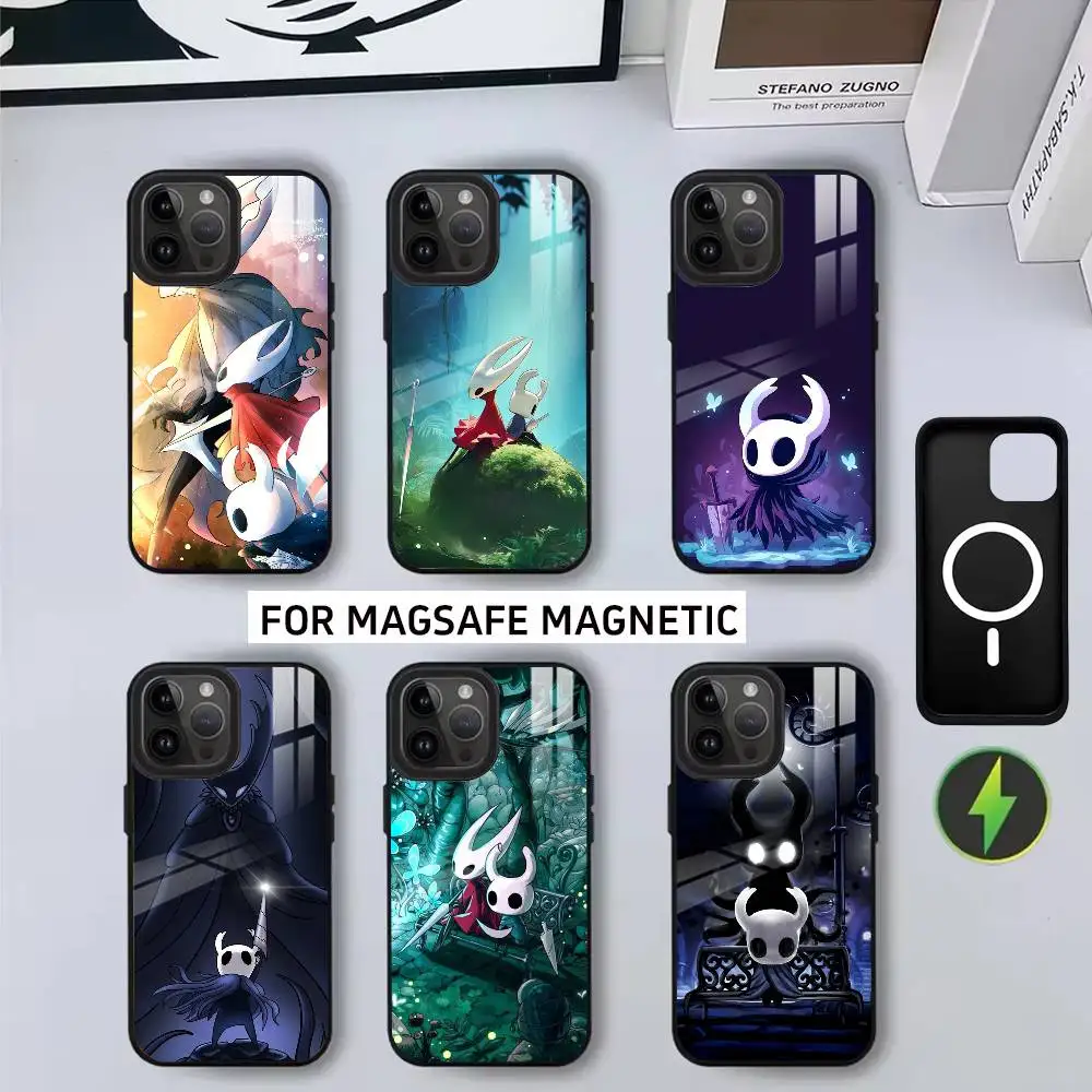 

Game H-Hollow K-Knight cute Phone Case For iPhone17,16,15,14,13,12,11 Plus,Pro Magnetic For Magsafe Wireless Charging