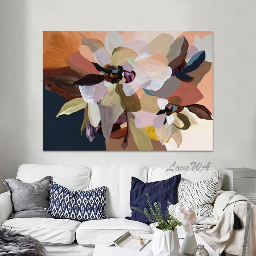 

Acrylic Paintings Flowers Art Crafts Abstract Design Pattern Canvas Original Artwork Painting Wall Pictures For Living Room