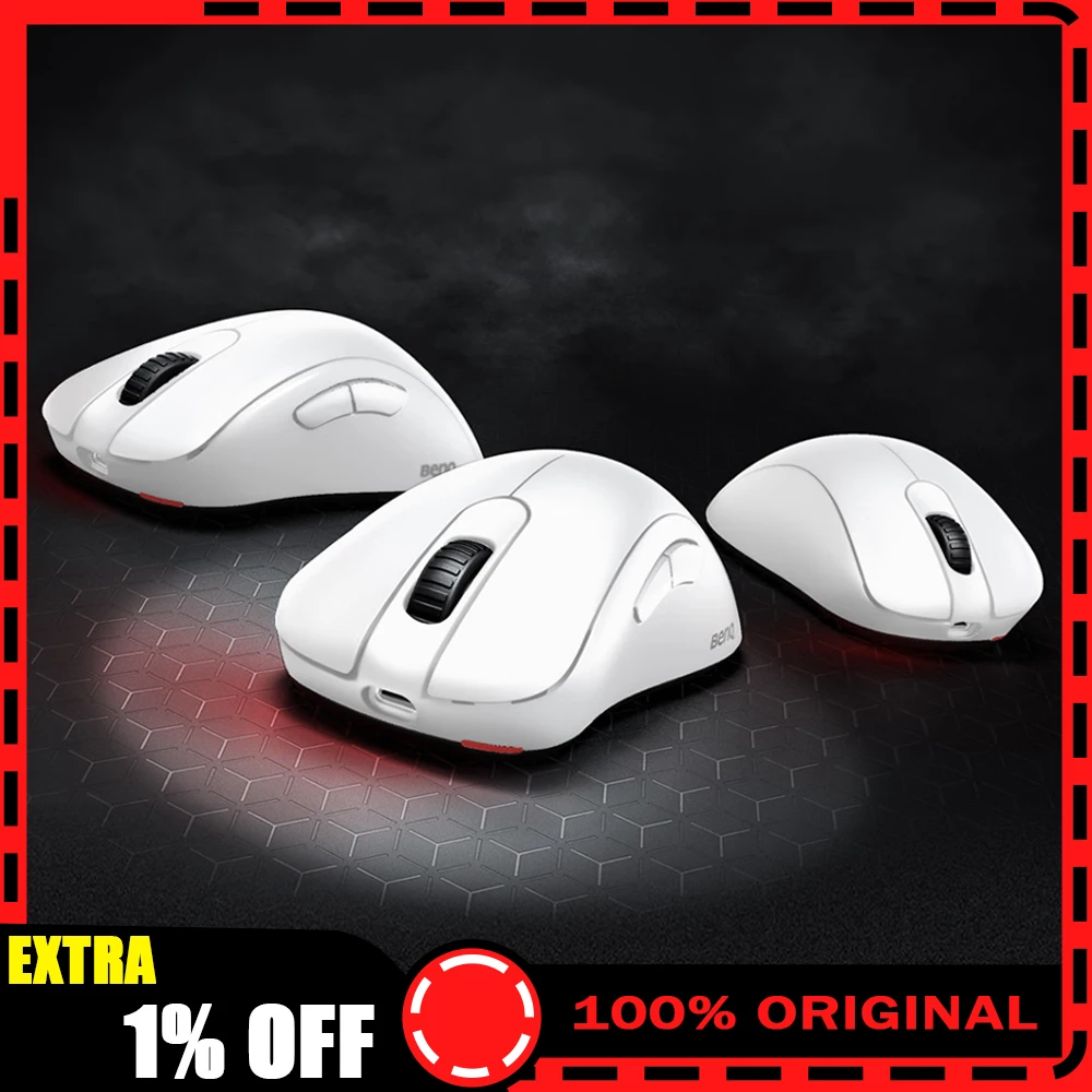 

ZOWIE GEAR U2/EC/S/FK/ZA-DW White Mouse Dual Mode Wireless Mouse Paw3950 4000Hz Polling Rate Gaming Mice PC Accessories