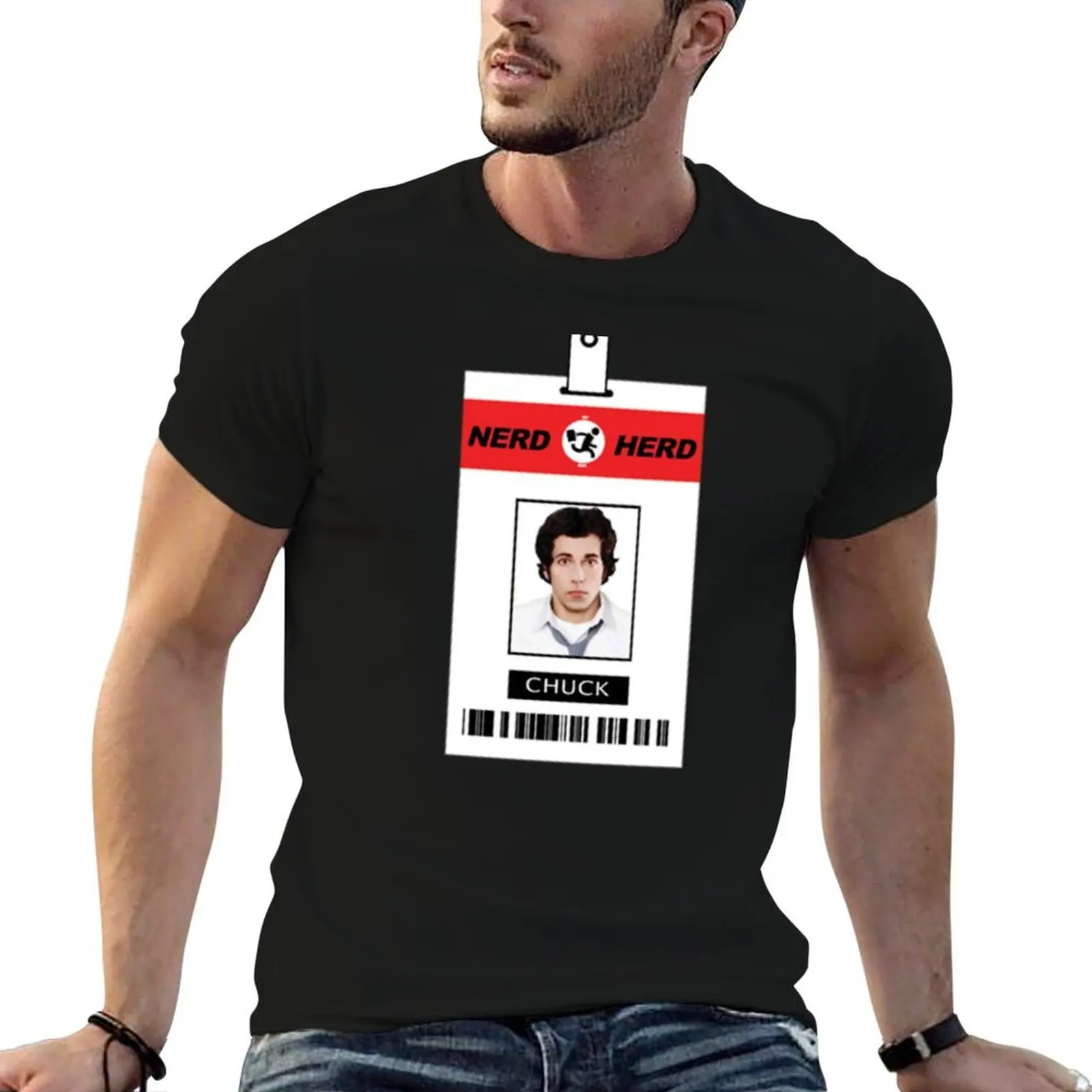 Chuck Nerd Herd ID Card T-Shirt luxury t-shirt luxury designer tee shirts for men