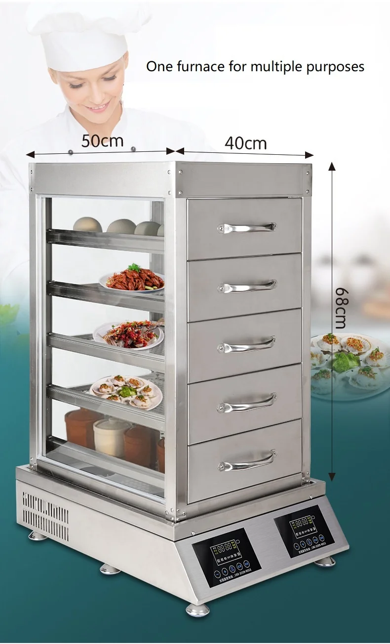 High Quality 6000W Commercial Breakfast Equipment Electric Food Warmer Steamer For Household Use