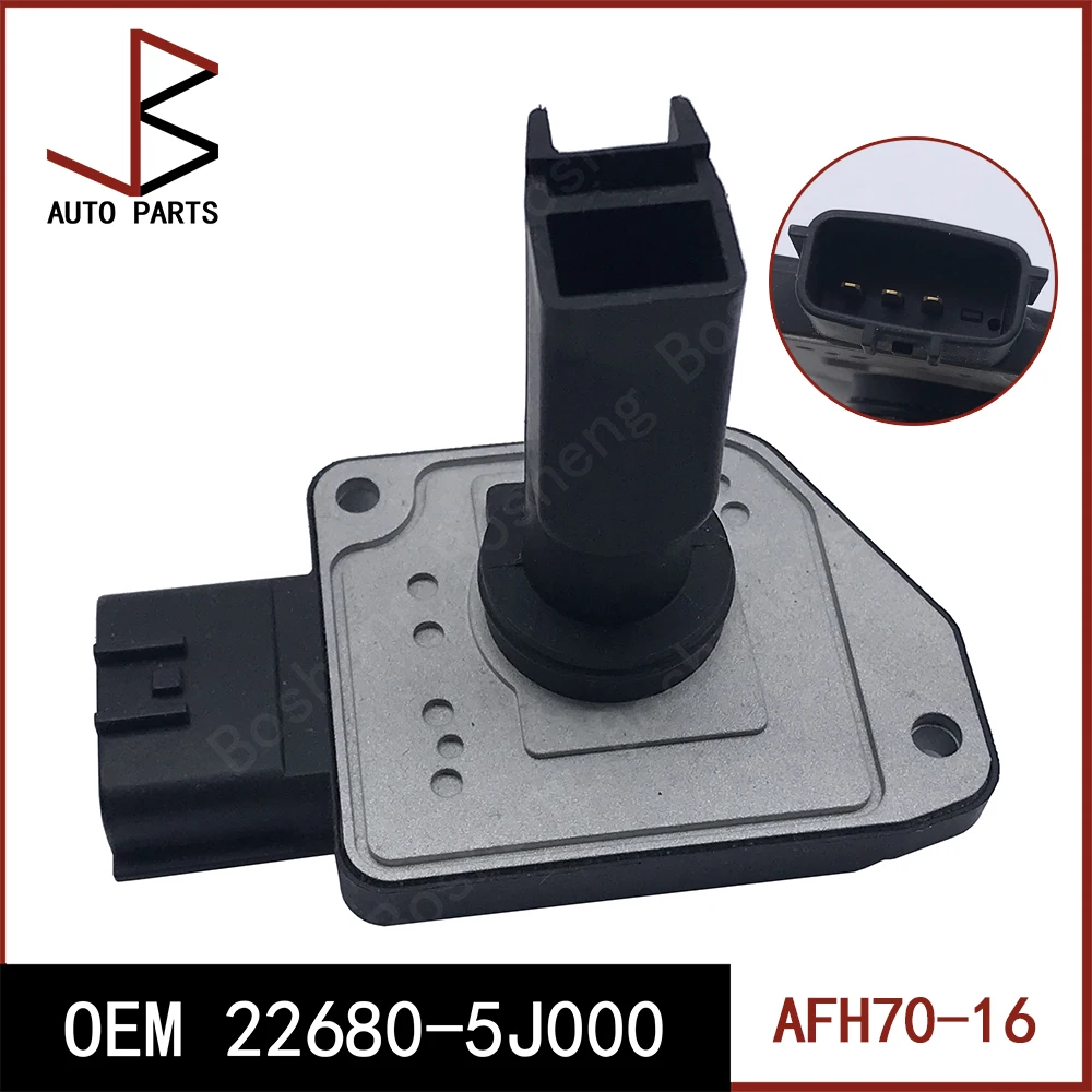 Nuevo Sensor MAF (Medidor de Flujo de Aire) para Nissan Pathfinder 1997-2003 LE, SE, XE 3.3L V6 - Gasolina OEM 22680-5J000 226805J000 AFH70-16