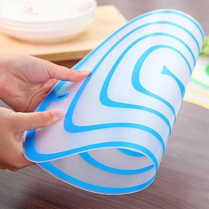 4pcs Kitchen Non-slip Chopping Blocks Tool Flexible Transparent Cutting Board Cutting Boards Classification Chopping Board Pad