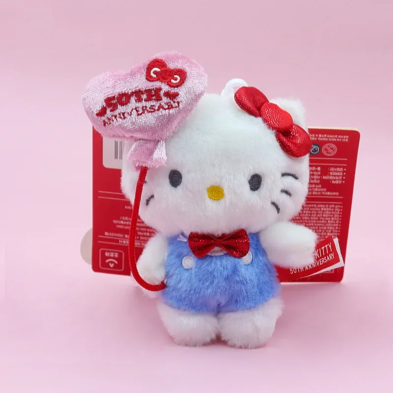 

Anime Stuffed Japanese Style Sanrio Cartoon 50th Anniversary KT Kuromi Melody Plush Toy Pendant Cute Packaging Decoration Toy