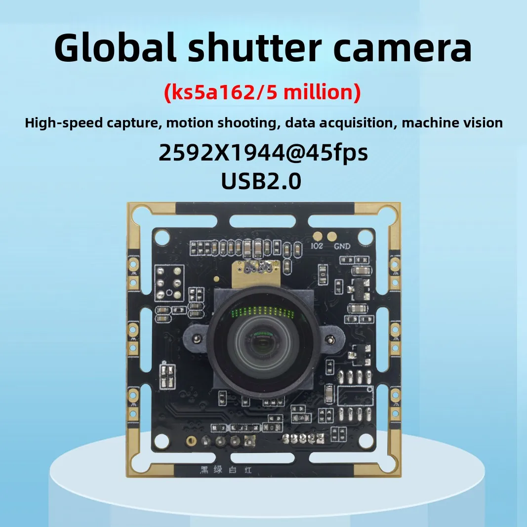 5 million global shutter camera 480 frames pipeline capture textile machine detection USB2.0 high definition camera
