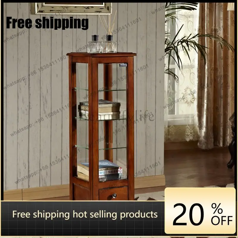 Factory DirectSolid wood simple disc storage rack, practical jewelry display shelf