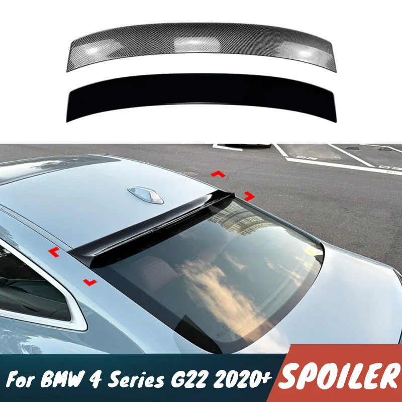 

Для BMW 4 серии G22 2020 + автомобильный спойлер на заднее лобовое стекло, крылья, черный карбоновый комплект кузова, внешние аксессуары для тюнинга, часть