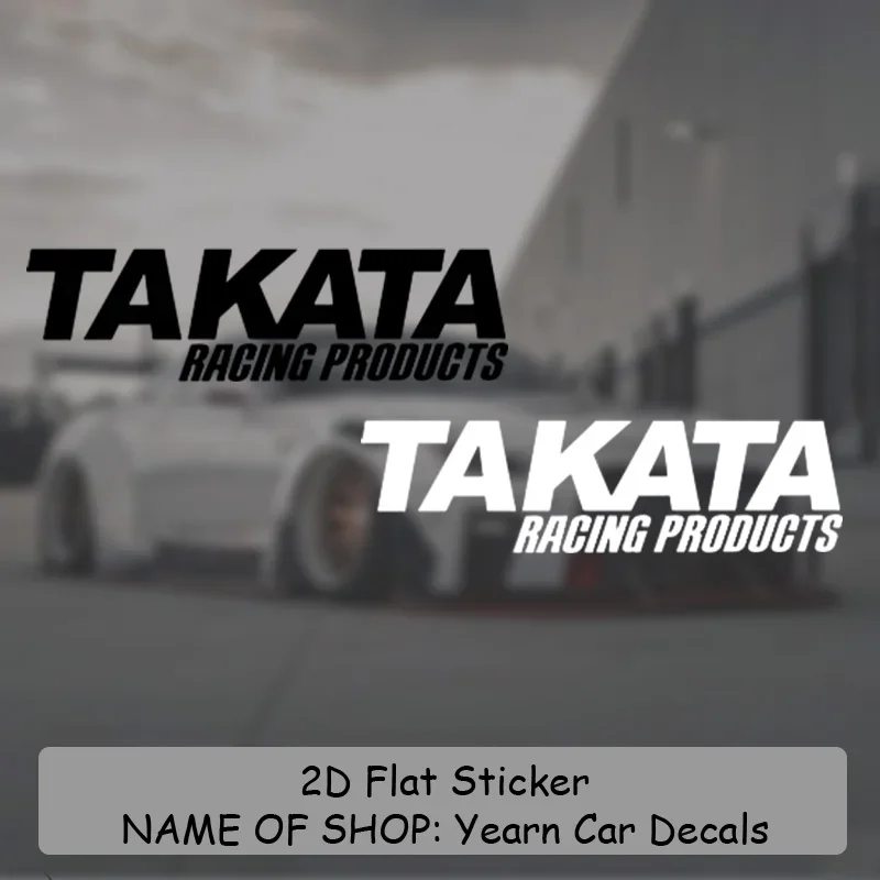 1PC TAKATA RACING Logo Transparent Waterproof Durable Vinyl Sticker JDM Auto Exterior Modification Decal