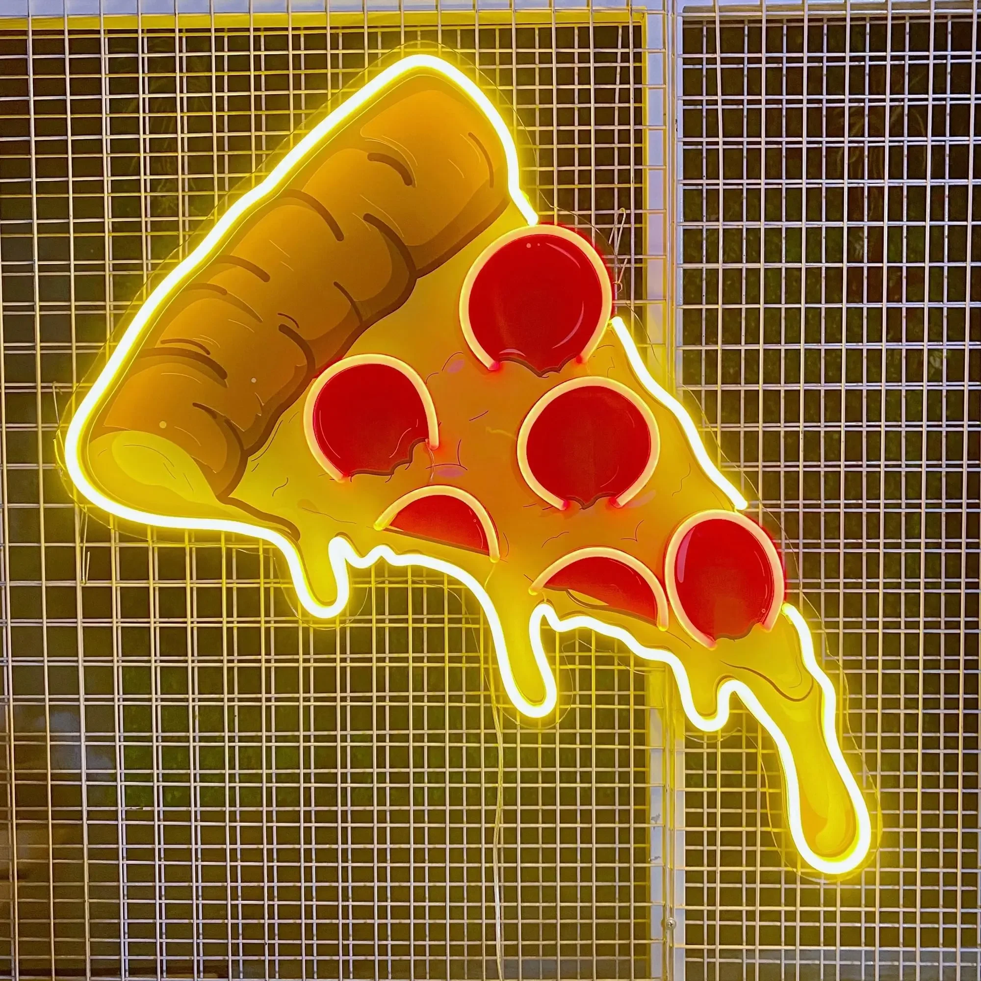 Business customization neon sign anime UV printing LED pizza light food store