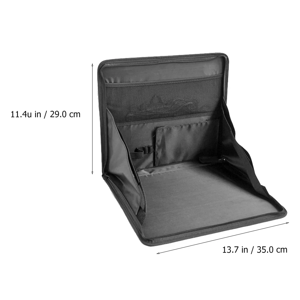 

Folding Small Table Notebook Tray Bracket Adjustable Black Oxford Cloth Drink Laptop Holder Notebook Tray Car Food Holder