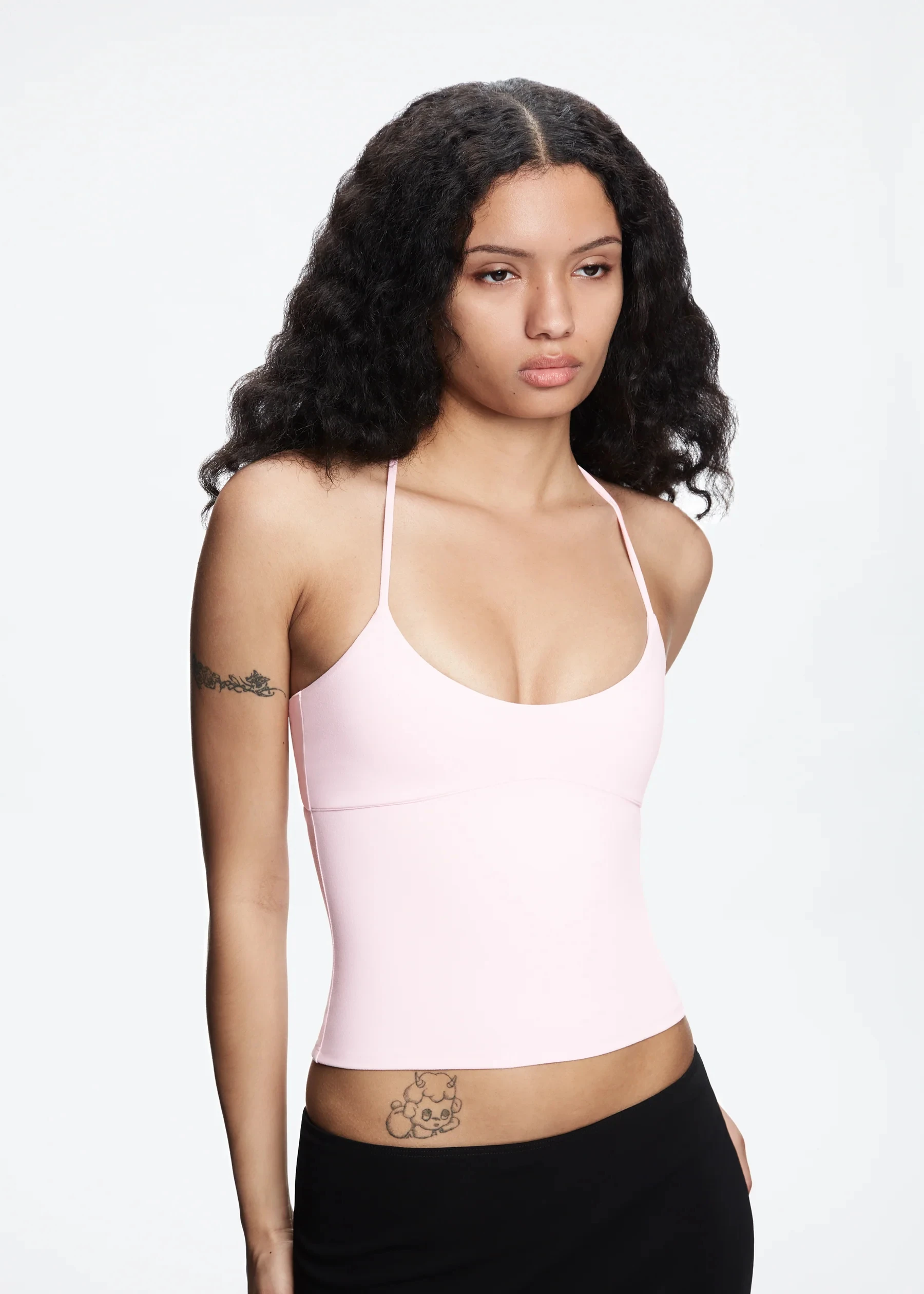 Tank Soft and Creamy Textured High Elasticity Camisole Top with a Tight Fit Suitable for Fitness Wear