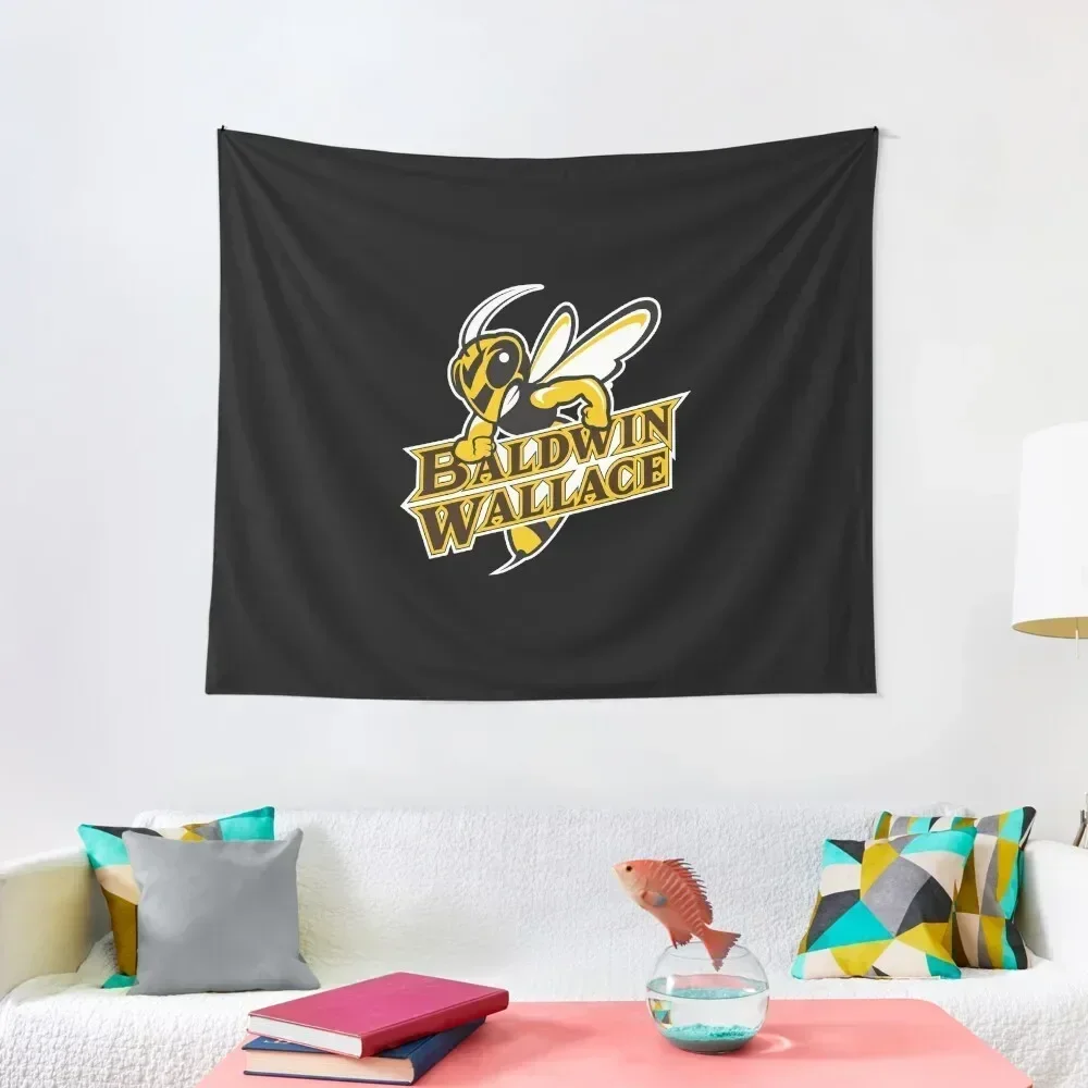 Baldwin Wallace Yellow Jackets club Tapestry Tapete For The Wall Room Decorator Korean Room Decor Decoration Aesthetic Tapestry