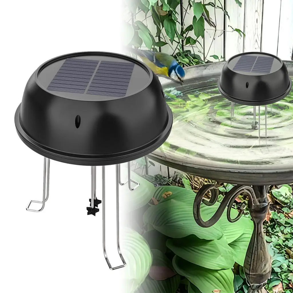 

Bird Bath Solar Wiggler Bird Bath Water Mixer Black Easy to Use Sturdy,Bird Bath Water Circulator for Landscaping, Pond