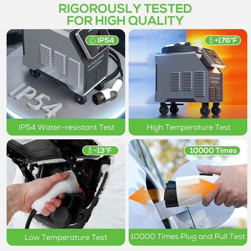 Ovrod 20KW Portable Electric Car Charger CCS DC Fast EV Charger Station with Convenient DC Charging Input Voltage 220V