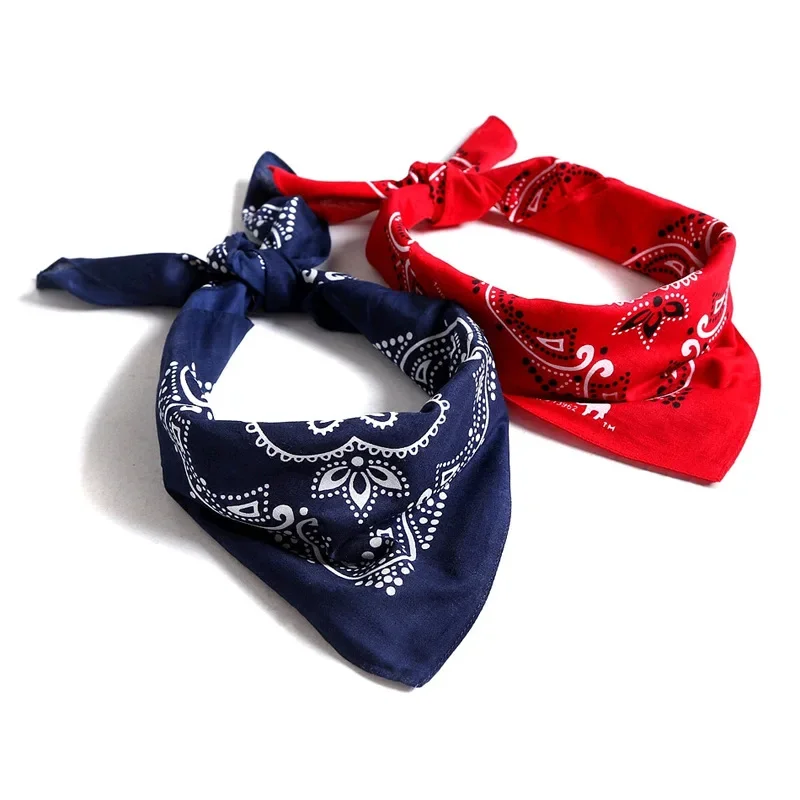 Small square scarf female Korean cashew chic versatile cotton hip hop hip hop retro headband ins headscarf