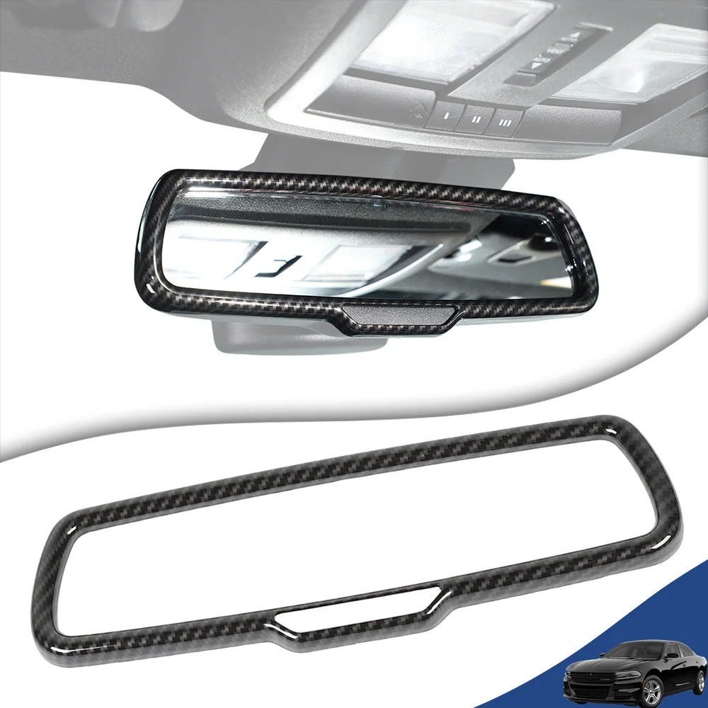 

Car Inner Rearview Mirror Decoration Cover for Dodge Challenger 2015+ Charger 2010+ RAM 2010-2017 Durango 2011+ Accessories ABS