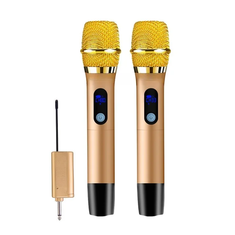 

Rechargeable wireless microphone, one to two, universal microphone