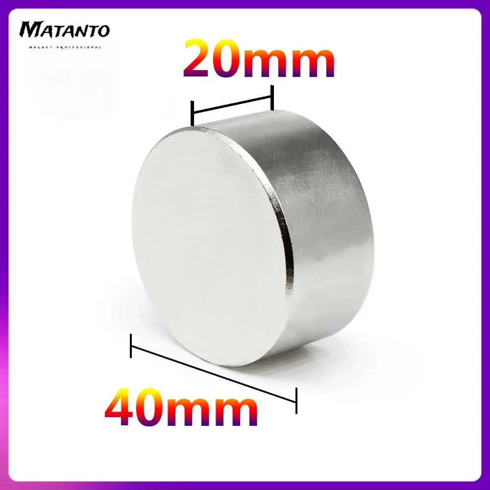 1/2PCS 40x20 mm Circular Magnets 40x20 mm For Home Refrigerators, Offices DIY