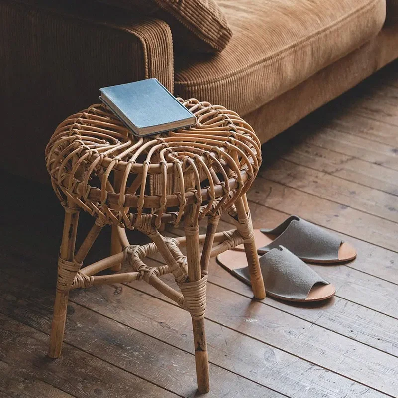 Living room B & B coffee table side table dresser stool minimalist art rattan stool