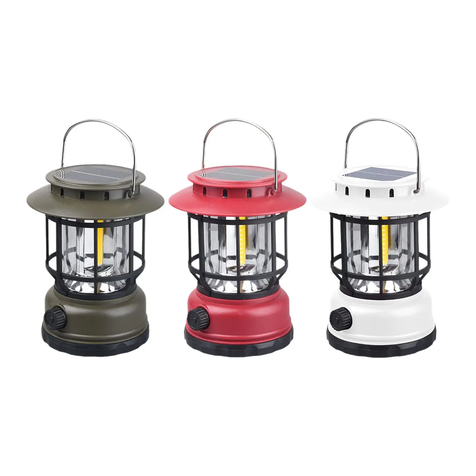 

Solar Camping Lantern Portable COB Camping Light for Hiking Garden Traveling