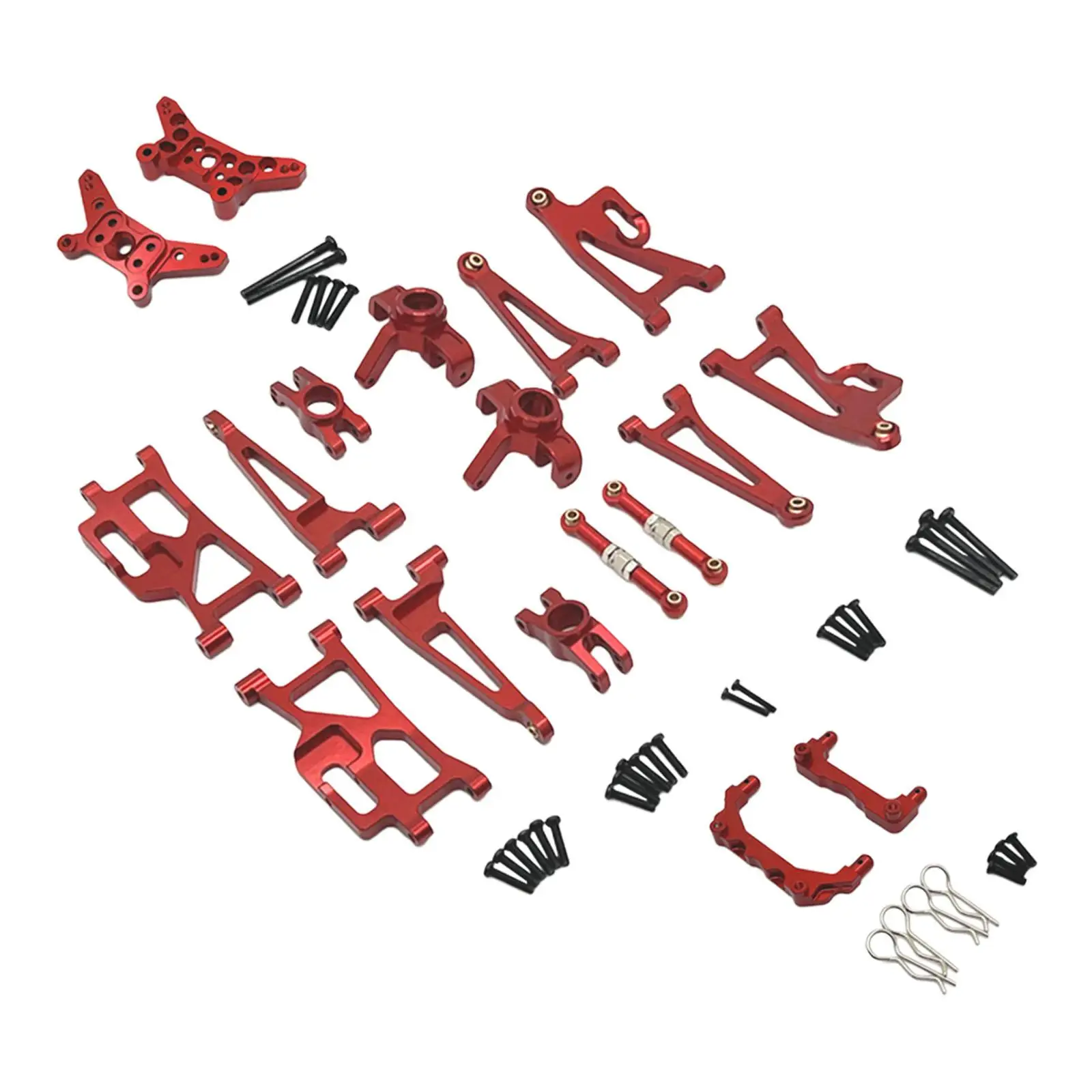 1/14 Scale RC Car Metal Upgrade Kits Swing Arms Shock Absorber Plate Steering Cups for 14209 14210 Crawler Accessories