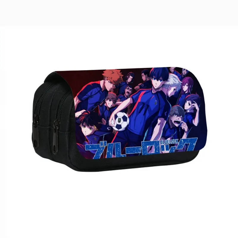 Blue Lock Isagi Yoichi Nagi Seishiro Anime Stampa Borsa per matite di grande capacità Borsa per cancelleria per studenti Regalo di compleanno