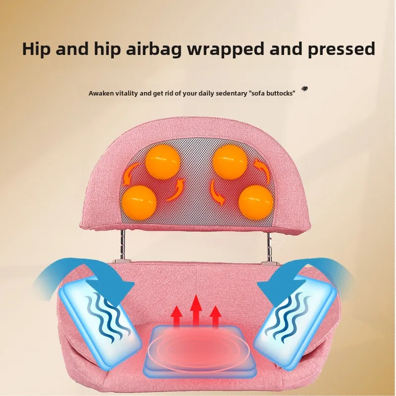 Electric Massage Cushion Pelvic Instrument Hip Lifting Multifunctional Waist Massager Electric Folding Kneading Butt Massage Mat