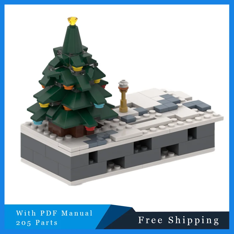 

205 PCS MOC Creative Building Block Model Christmas Tree Technology Modular Children Puzzle Toy Education Set Birthday Gift 2025