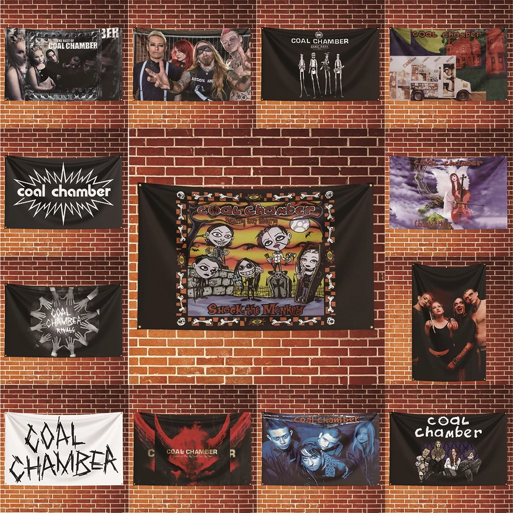 Coal Chamber Music Flag Banner For Fan Cave Watch Party Tailgate Gathering Indoor Outdoor Backyard Home Festival Ornament Supply