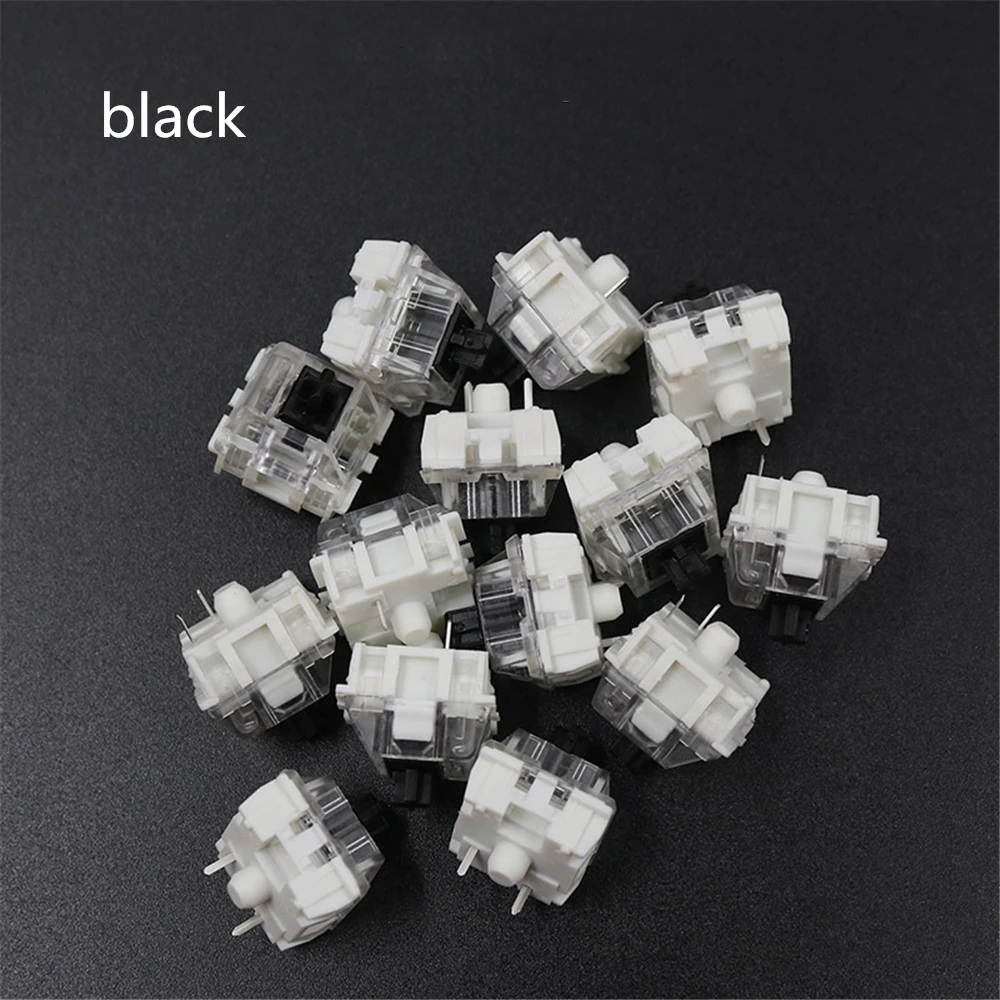 100pcs  mechanical keyboard black blue brown red key switch for CIY Sockets SMD 3pin Thin pins Compatible with MX switch