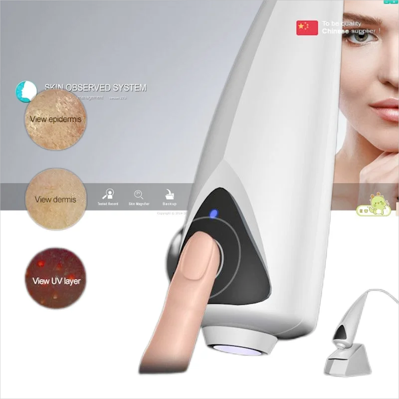 ビューティーサロンの皮膚健康検査機器 顔のニキビと毛穴の分析 UV層の皮膚の水と油の検出 USBインターフェース