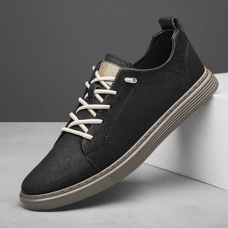 

Итальянская повседневная обувь из натуральной кожи, мужские оксфорды на шнуровке, уличные кроссовки для бега, офисные мужские модельные туфли, большой размер 37-46