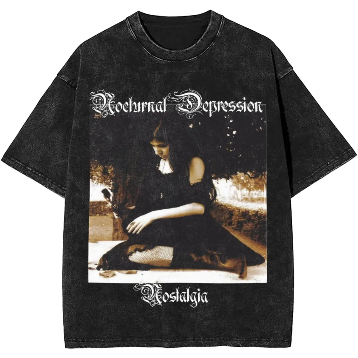 Fashion Nocturnal Depression Black Metal Band Shirts Apparel Tee Shirt for Men Women 100% Cotton T-shirts