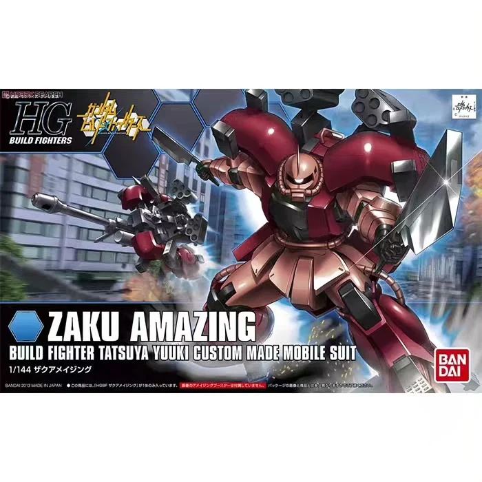 

Original Bandai Hg Hgbf 002 1/144 Shocking Zaku Gundam Build Fighters Model Kit Cool Gift Mecha Warrior Figure Educational Toy