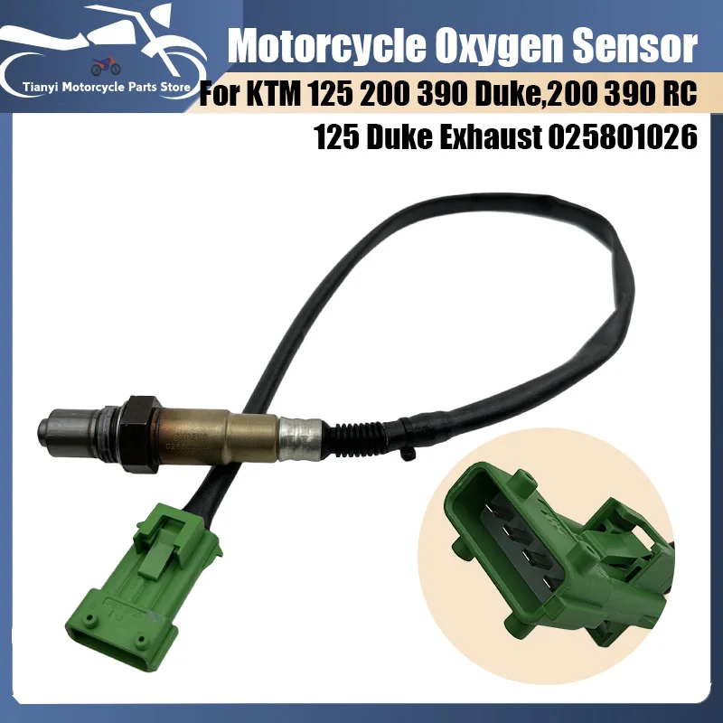 Sensor de Oxígeno O2 0258010265, Sensor Lambda para KTM Duke 125 200 390 RC 200 RC 390 Bajaj Pulsar RS200, Repuesto de Sensor de Oxígeno