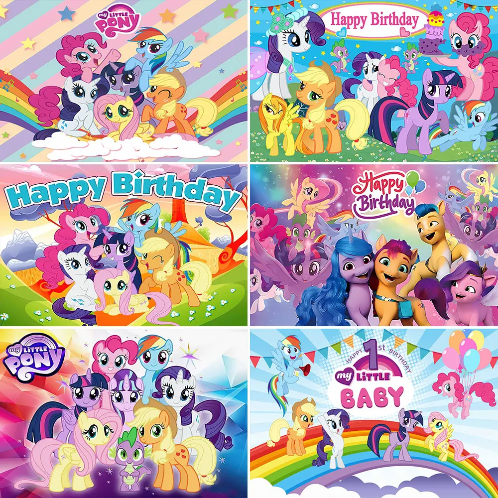 

My Little Pony Background Birthday Decoration Party Supplies Boy Girl Children Gift Baby Shower Backdrop Banner Photography Prop