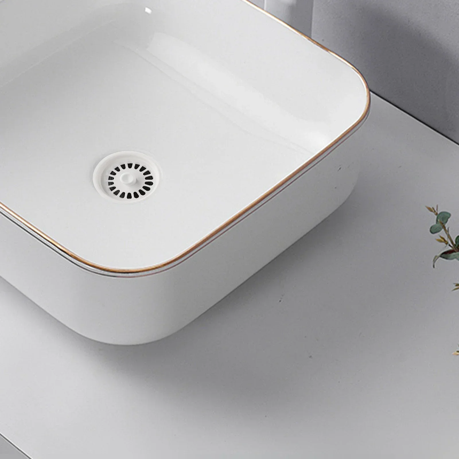Strainer Plug Kitchen Sink Cover Kitchen Water Drain Cover Plastic Strainer Plug Tight Seal Water Drain Sturdy