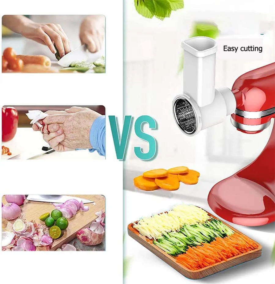 Aufsätze für Slicer und Shredder für die Küche, Gemüses ch neider für frische Zubereitung, Stand mixer, Salat macher, Aufsatz