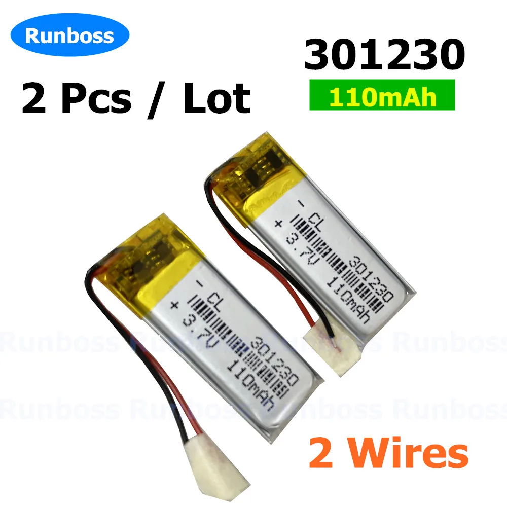 

2 шт. JST PH 2,0 мм 3,7 В 110 мАч 301230 литий-полимерный аккумулятор для красивой нано-и беспроводной клавиатуры Mp3 MP4 MP5 GPS PSP Bluetooth