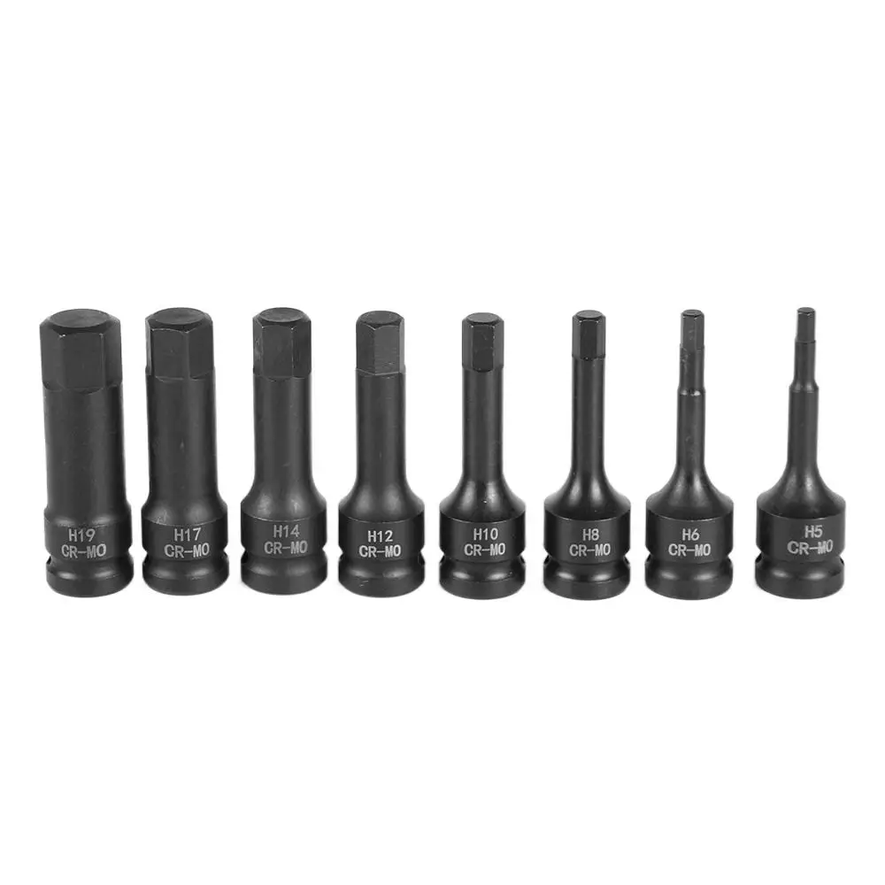 

10PCS H5-H19 Inner Hexagonal Sleeve Interface 12.7mm Length 78mm Hexagon Socket Tire Removal Tool 1/2 Wrench Socket For Repair