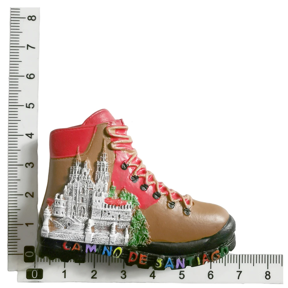 كامينو دي سانتياغو إسبانيا مغناطيس الثلاجة السفر تذكار الثلاجة الزخرفية المغناطيس رسمت باليد الحرفية المجموعة