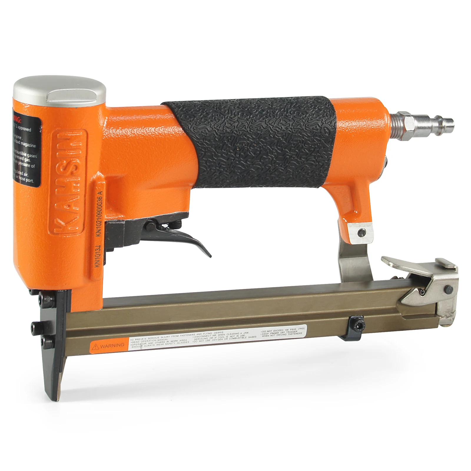 

KAMSIN 1013J 20 Gauge Pneumatic Upholstery Stapler,Household furniture nail gun，Suitable for nails measuring 4-13mm