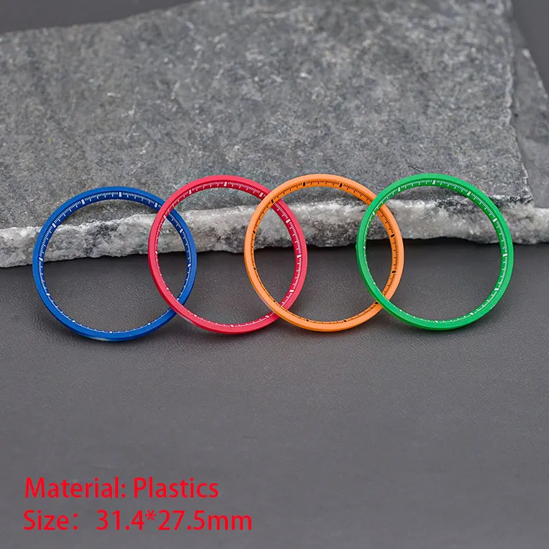 31.4mm Plastics Watch Chapter Ring For SKX6105 6309 SKX007 SRPD53 PROSPEX Series Fit  NH35 NH36 7S 4R Movement Watch