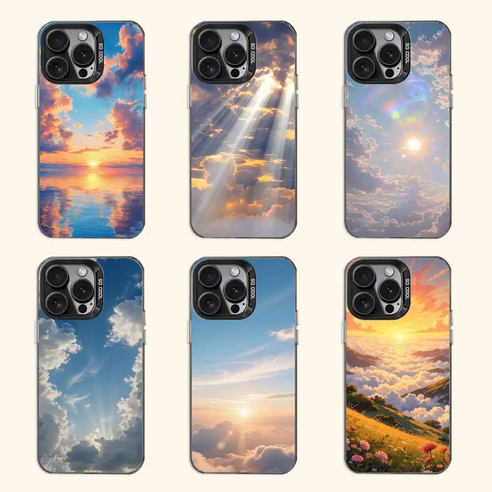 

Beautiful Sunshine Clouds Phone Case For iPhone 17 16e 16 15 14 13 12 11 Pro Max X XR XS MAX Back Cover