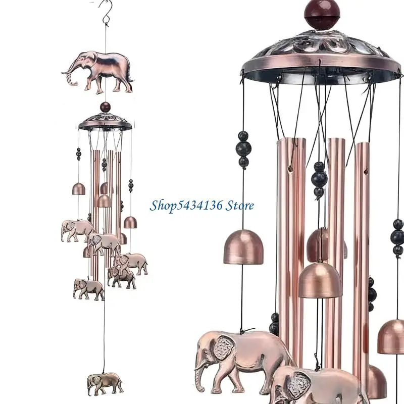 

H7ED Толстый металлический перезвон ветра Наружное украшение с очаровательной формой животного