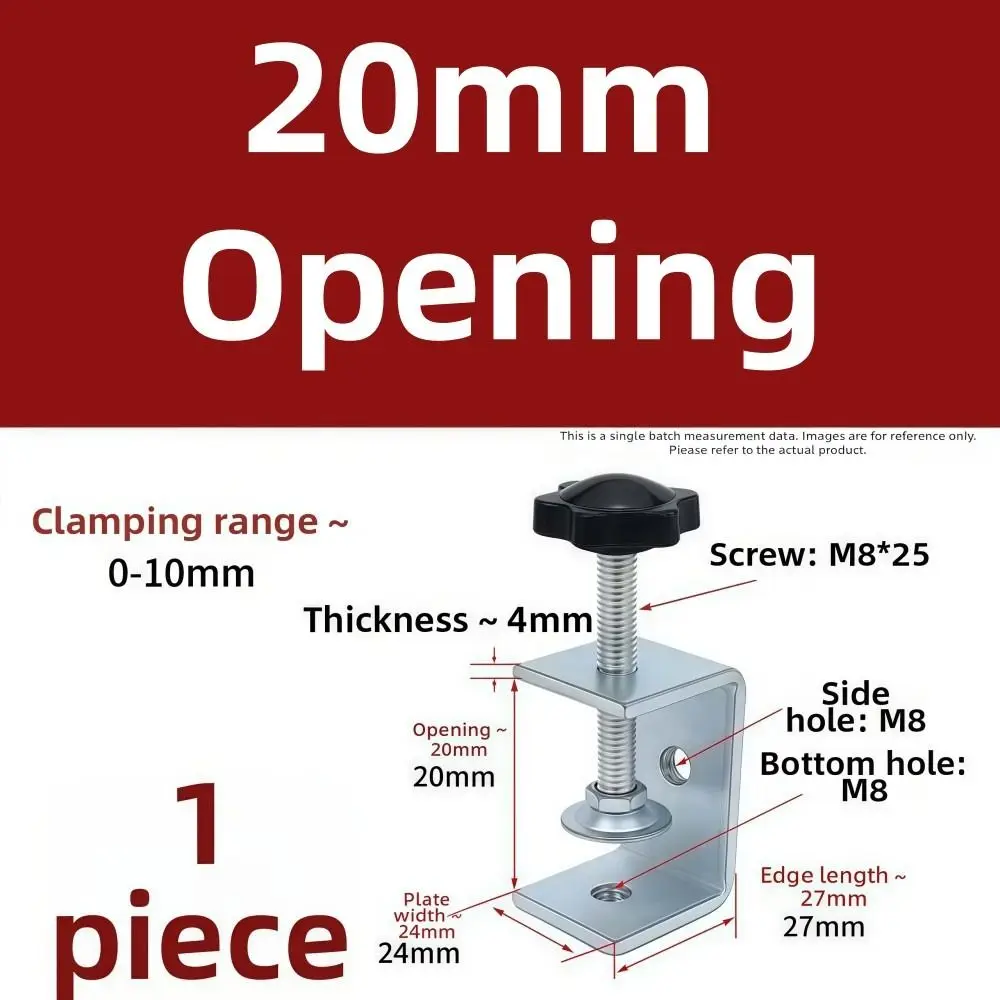 Plum Blossom Shaped C-clamp Adjustable Hand-twisting Square Clamp 20-130mm Opening Sturdy Fixed Holder Clip Hardware Fasteners